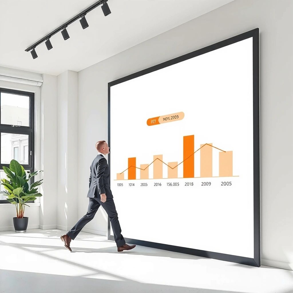 Abstract financial data visualization